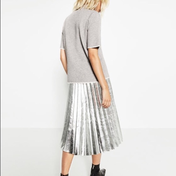 Zara Stripe Cuff High-neck Sweater. - Picture 4 of 8